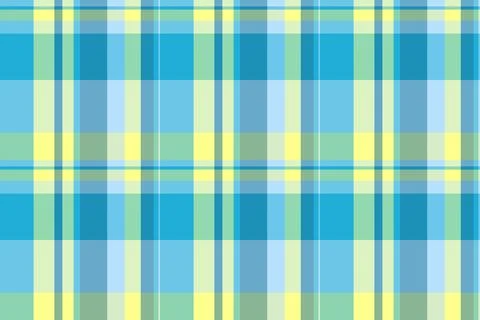 Seamless vector plaid pattern featuring a vibrant blue and sunny yellow check Stockillustratie