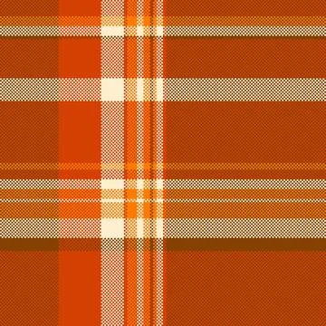 A seamless vector plaid pattern featuring a warm autumn color palette of burn Stock Illustration