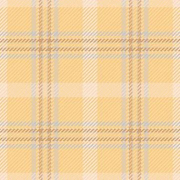 Seamless vector plaid pattern in light yellow, beige, and soft blue tones. A  库存插图