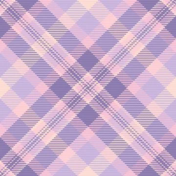 A seamless vector plaid pattern in soft purple and pink shades, featuring a c Stock Illustration