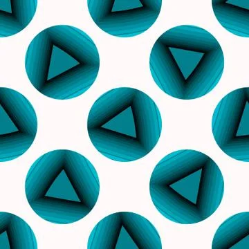 Seamless vector polka dot retro brown geometric shape pattern. Mid century Illustrazione stock