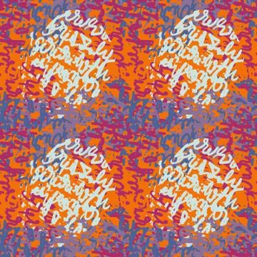 Seamless vector polka dot scribble circle geometric shape pattern. Hand drawn Illustrazione stock