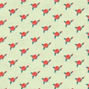Seamless vector rose flower pattern background Stock-Illustration