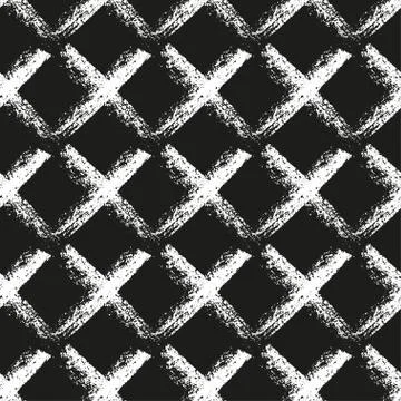 Seamless vector scandi chalk pattern. Stock Illustration