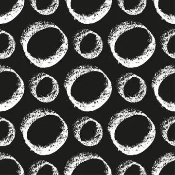 Seamless vector scandi chalk pattern. Stock Illustration