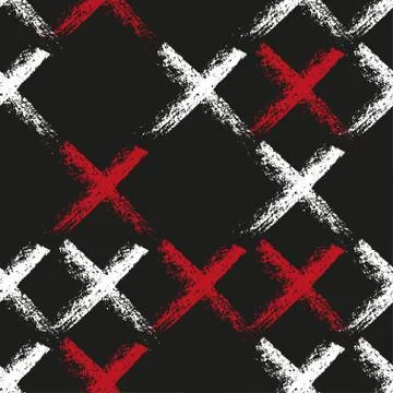 Seamless vector scandi chalk pattern. Stock Illustration