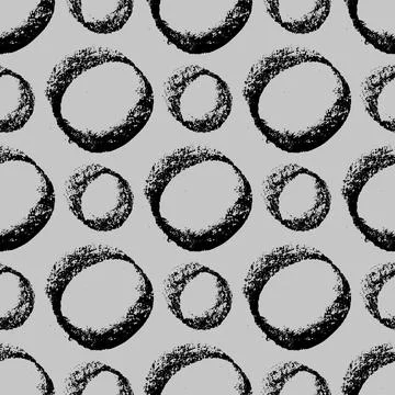 Seamless vector scandi chalk pattern. Stock Illustration