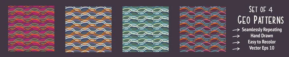 Seamless vector scribble stripe texture pattern. Hand drawn modern doodle style Illustrazione stock