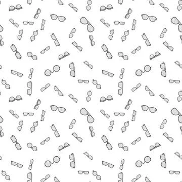 Seamless vector spectacles modern pattern Stock Illustration