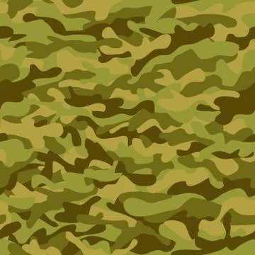 Seamless vector square background camouflage pattern in the green scheme Illustrazione stock