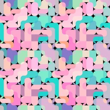 Seamless vector square pattern. Abstract color background. 스톡 일러스트