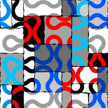 Seamless vector square pattern. Abstract color background. Ilustración de archivo