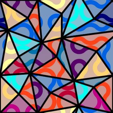 Seamless vector square pattern. Abstract color background. 스톡 일러스트