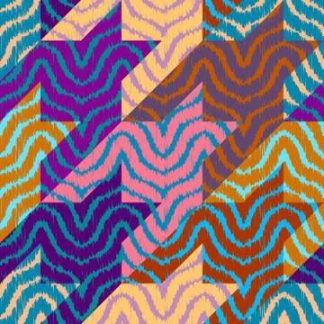 Seamless vector square pattern. Abstract color background. Illustrazione stock