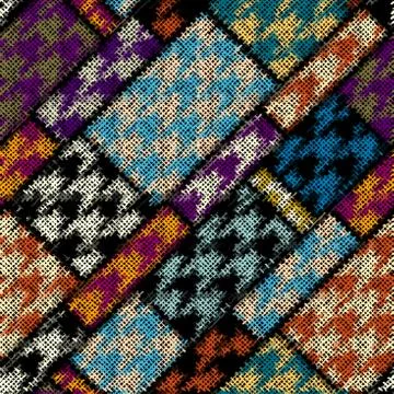 Seamless vector square pattern. Abstract color background. Illustrazione stock