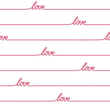 Seamless vector striped endless love ornament - Happy Valentines Day holiday Stock Illustration