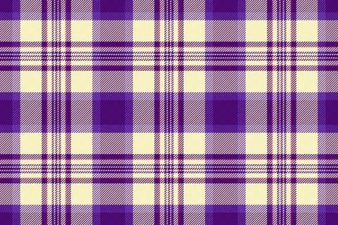 A seamless vector tartan plaid pattern featuring vibrant purple and creamy ye Stockillustratie