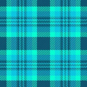 A seamless vector tartan plaid pattern featuring vibrant cyan and teal shades Stockillustratie