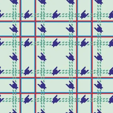 Seamless  vector tartan plaid pattern,goose foot background,fabric texture Stock Illustration