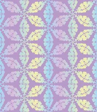 Seamless vector tessellation pattern in iridescent pastel gradient Stock Illustration