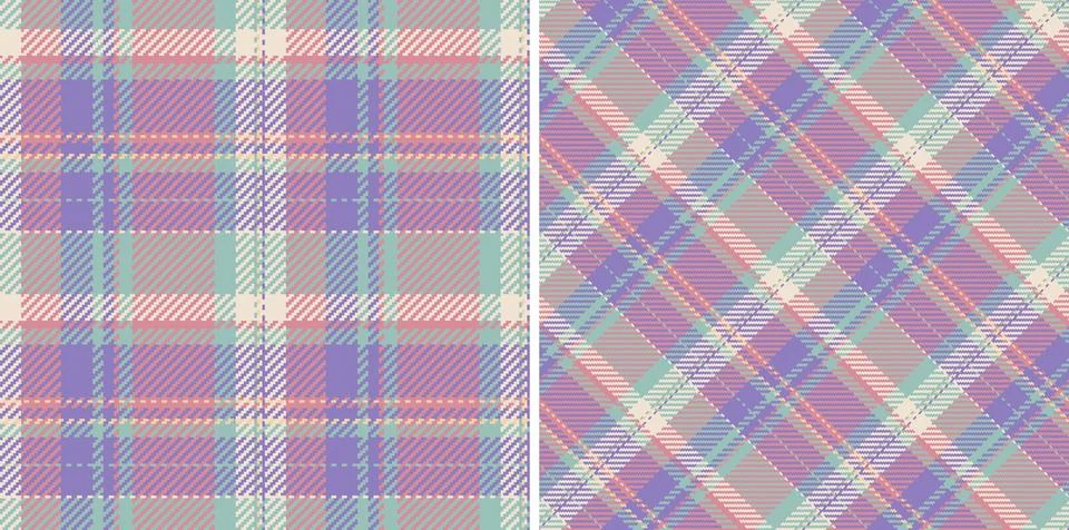 Seamless vector textile of pattern background plaid with a tartan texture c.. Stock Illustration