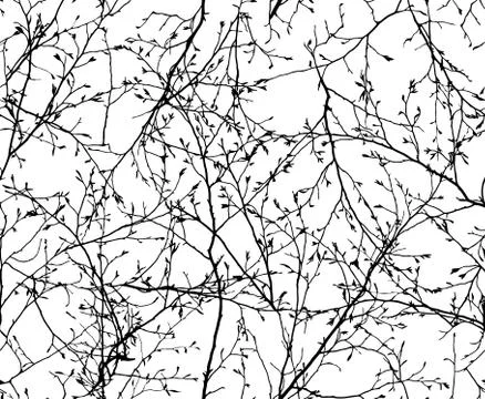 Seamless vector texture of the branches Stock Illustration