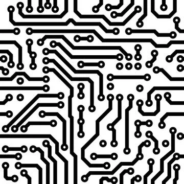 Seamless vector texture - circuit board Stock Illustration