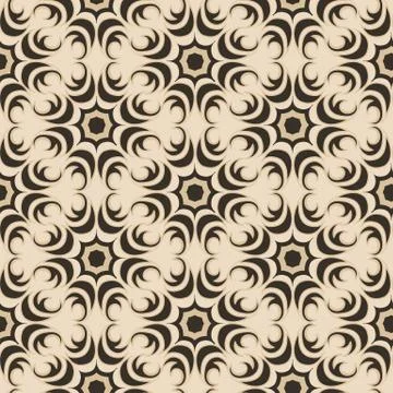 Seamless vector texture of floral and abstract round Illustrazione stock
