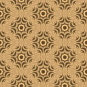 Seamless vector texture of floral and abstract round shape swamp color elements 스톡 일러스트
