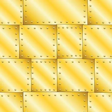 Seamless vector texture with riveted metal sheets. You can create the wallpaper Stock Illustration