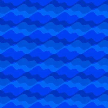 Seamless vector texture sea wave. Blue background. Ocean Waves. restless sea Illustrazione stock