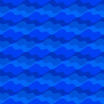 Seamless vector texture sea wave. Blue background. Ocean Waves. restless sea Illustrazione stock