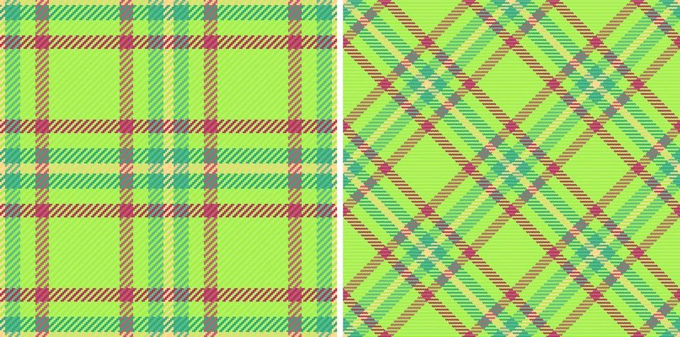 Seamless vector texture of textile background pattern with a tartan check f.. Illustrazione stock