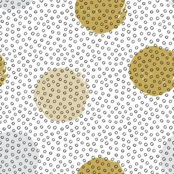 Seamless vector textured hand drawn polka dot pattern. 库存插图