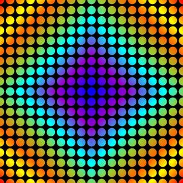 Seamless vector tile with colorful dotted rhomboid patterns Stock Illustration