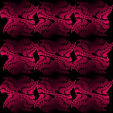 Seamless vector tile composed of uneven abstract shapes, red patterns on bl.. Stock Illustration