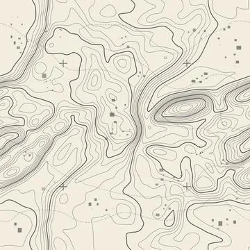 Seamless vector topographic map background. Line topography map seamless pattern Illustrazione stock
