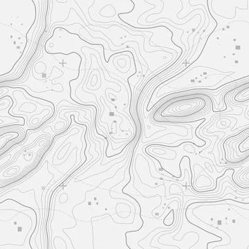 Seamless vector topographic map background. Line topography map seamless pattern Illustrazione stock