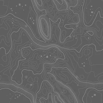 Seamless vector topographic map background. Line topography map seamless pattern Illustrazione stock