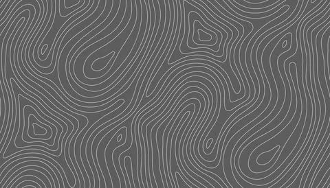 Seamless vector topographic map background white on dark. Line topography map 스톡 일러스트