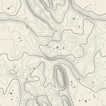 Seamless vector topographic map background. Line topography map seamless pattern Illustrazione stock