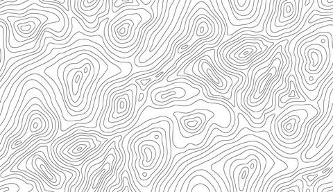 Seamless vector topographic map background. Line topography map seamless pattern Stock Illustration
