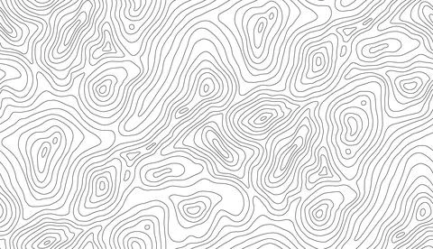 Seamless vector topographic map background. Line topography map seamless pattern Stock-Illustration