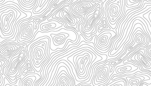 Seamless vector topographic map background. Line topography map seamless pattern Stock Illustration