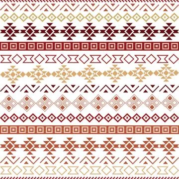 Seamless vector tribal pattern background Stock Illustration