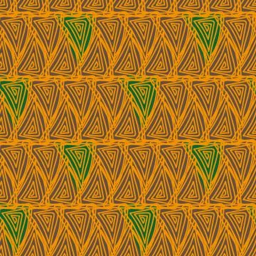 Seamless vector tribal pattern with triangular shapes Stock Illustration