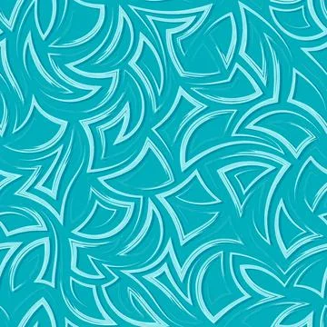Seamless vector turquoise texture of angles and triangles drawn with smooth Stock Illustration