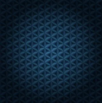 Seamless vector volumetric dark blue pattern with vignette. Glossy luxury dark Stock-Illustration