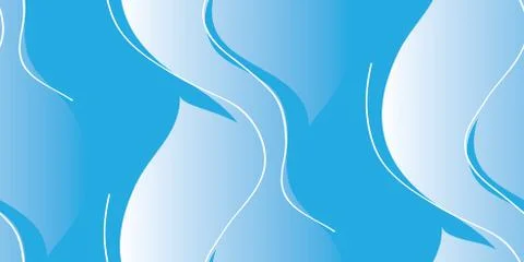 Seamless vector wallpaper. blue background with waves Stock Illustration