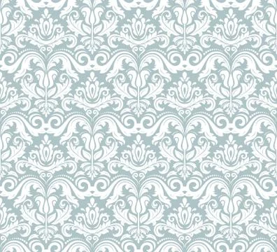 Seamless Vector Wallpaper in the Style of Baroque Stock Illustration